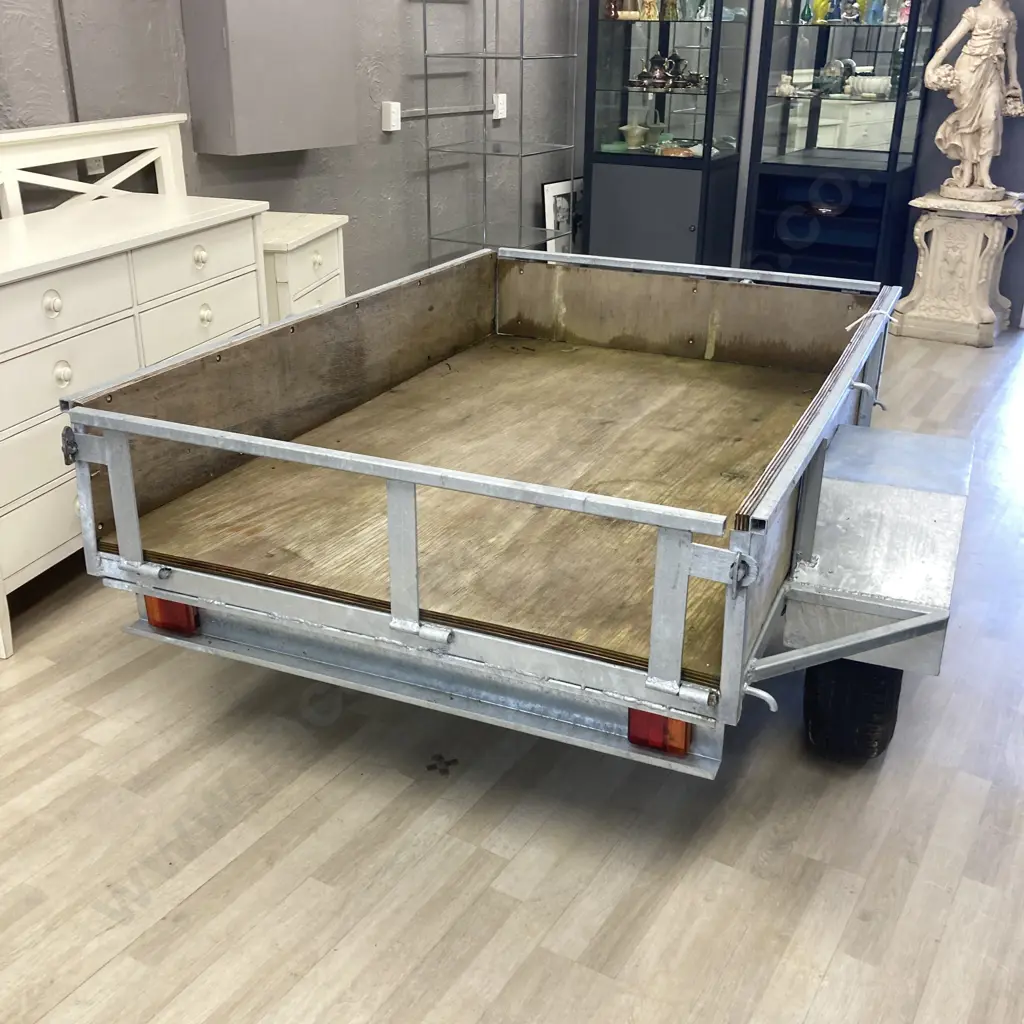 New Trailer, 3.1 x 1.76 With Jockey Wheel, Galvanised With Plywood Liner (Not Registered, No WOF) Image 1++